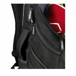 Wilson A2000 Players Backpack Bat Bag: WTA2000 -Fielding Gloves Sales WTA20BPBL 5 Wilson A2000 Backpack Black Silver Handle.png.cq5dam.web .1200.1200