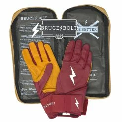 Bruce Bolt PREMIUM PRO Long Cuff Batting Gloves: Maroon -Fielding Gloves Sales premium pro long cuff batting gloves maroon brucebolt 551411