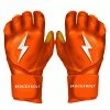 Bruce Bolt PREMIUM PRO Long Cuff Batting Gloves: Orange -Fielding Gloves Sales premium pro long cuff batting gloves orange brucebolt 571260