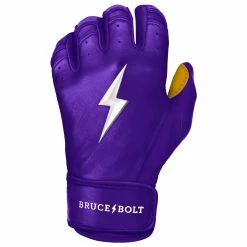 Bruce Bolt PREMIUM PRO Short Cuff Batting Gloves: Purple -Fielding Gloves Sales premium pro short cuff batting gloves purple brucebolt 315746