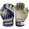2022 Spiderz PRO Model Batting Gloves: Navy Blue/White -Fielding Gloves Sales pronavywhite